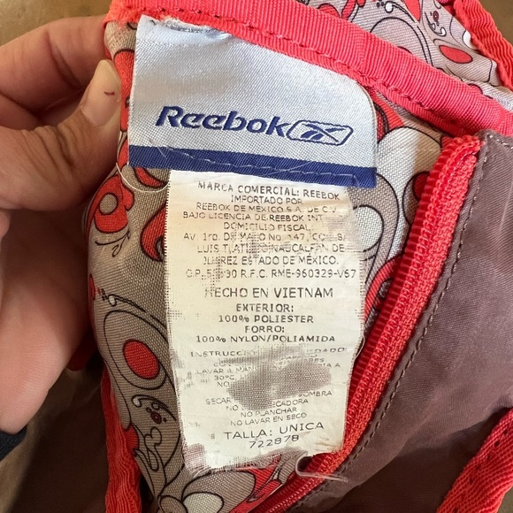 Reebok Mauve Pink Puffer Quilted Crossbody Bag Y2K - Picture 4 of 6